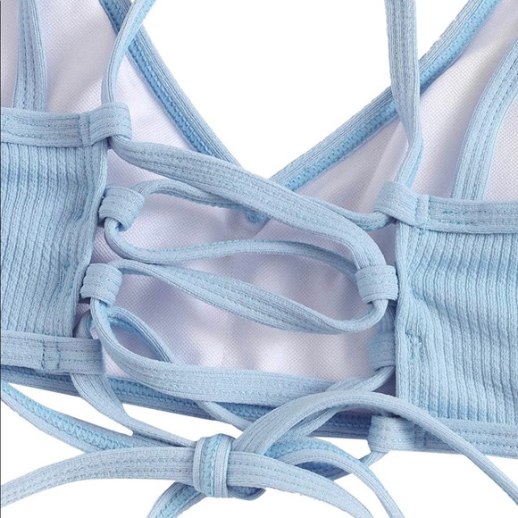 🛑SOLD🛑Women's Criss Cross Back Bikini Ribbed Swimsuit - Picture 6 of 9